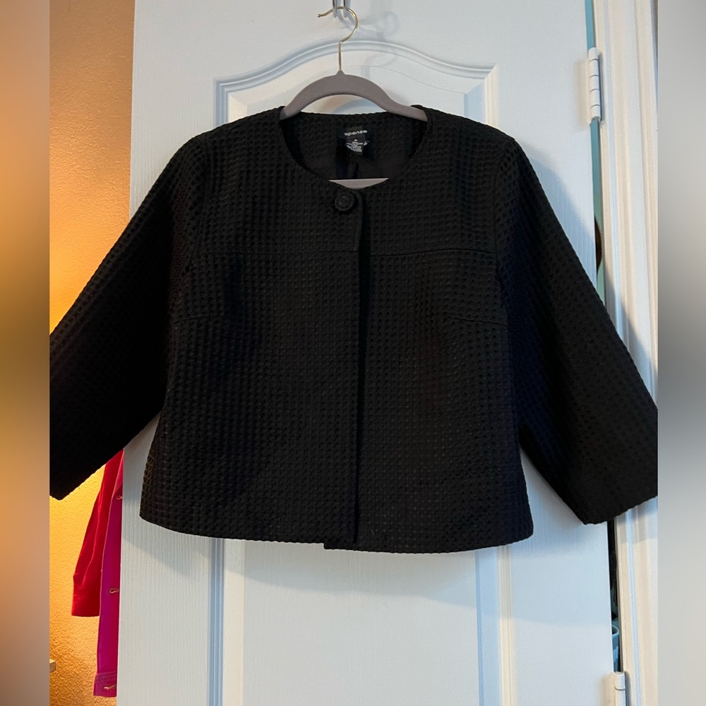 3/4 Sleeve Waffle Cardigan Med